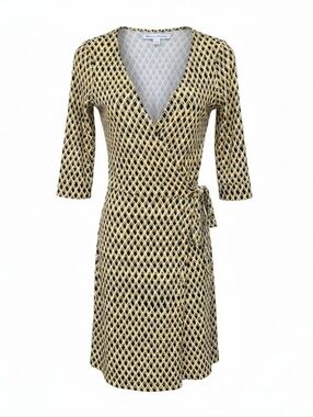 Diane Von Furstenberg New Julian 100% Silk Wrap Dress Size 4
